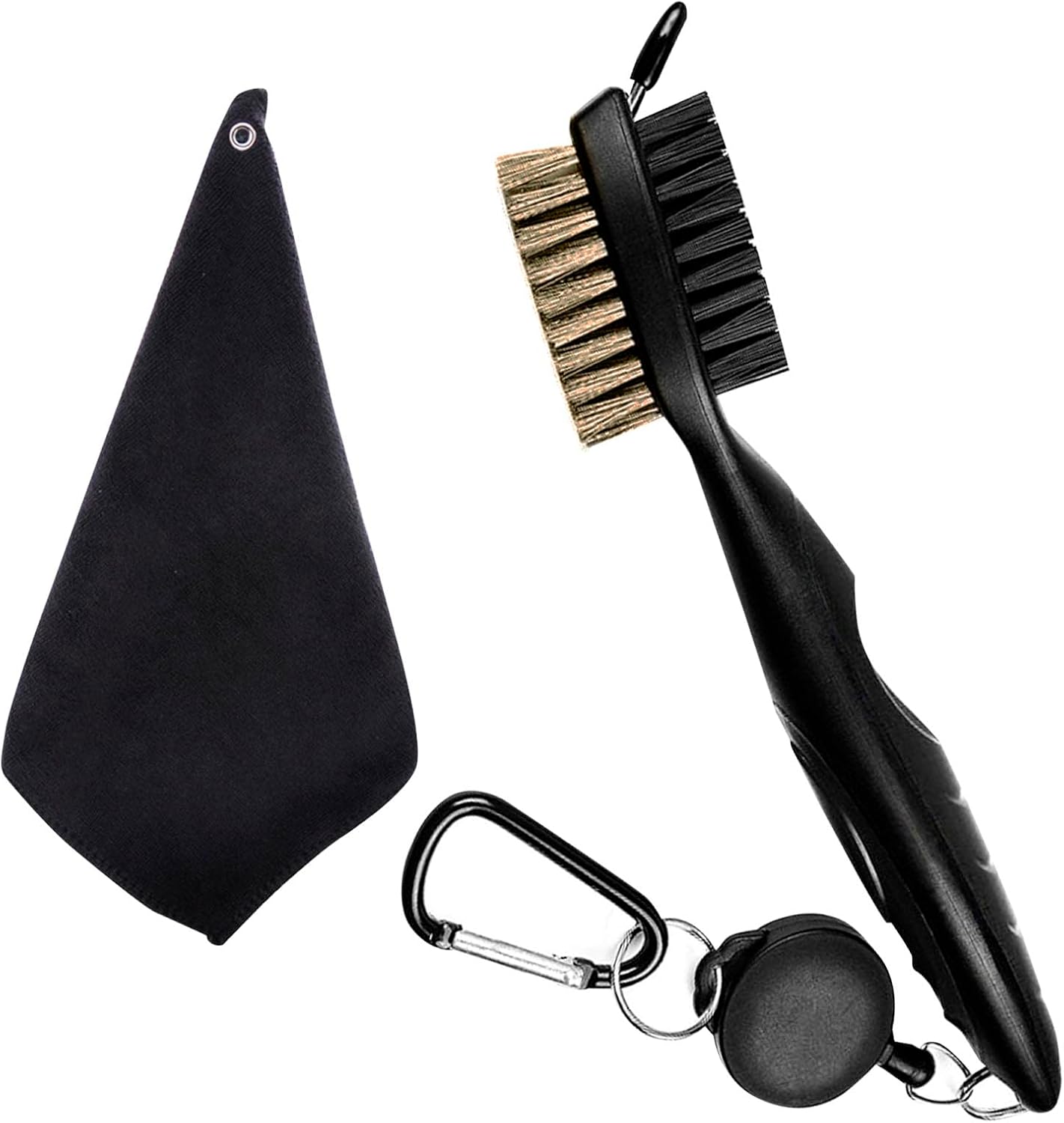 AWAVM Golf Club Brush and Microfiber Towel Set