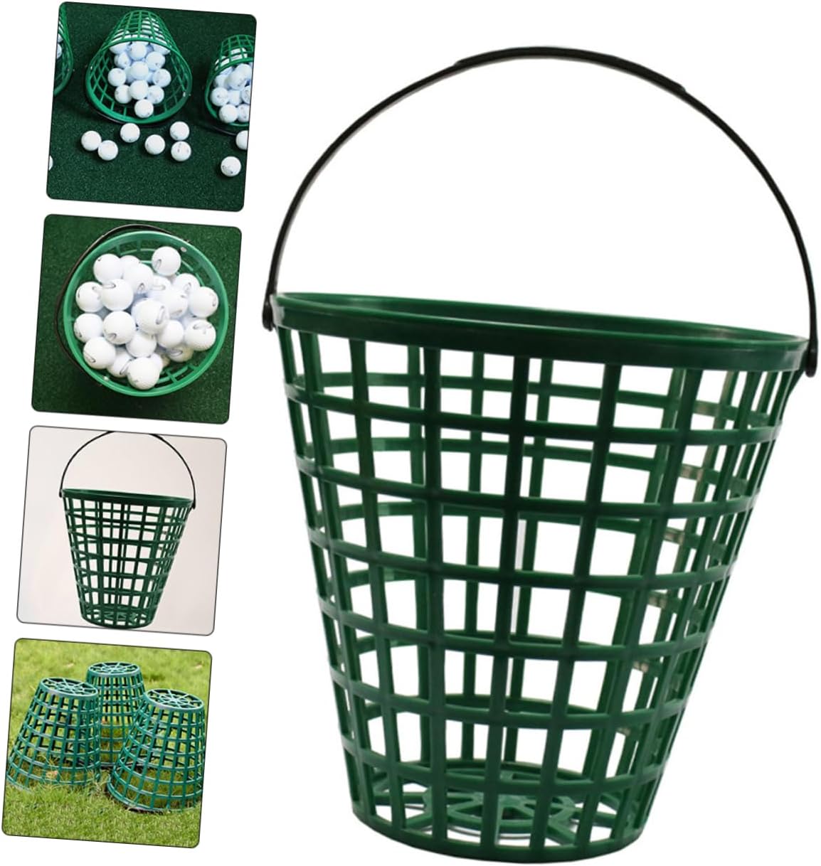 CLISPEED Golf Ball Basket - Portable Plastic Storage with Handle