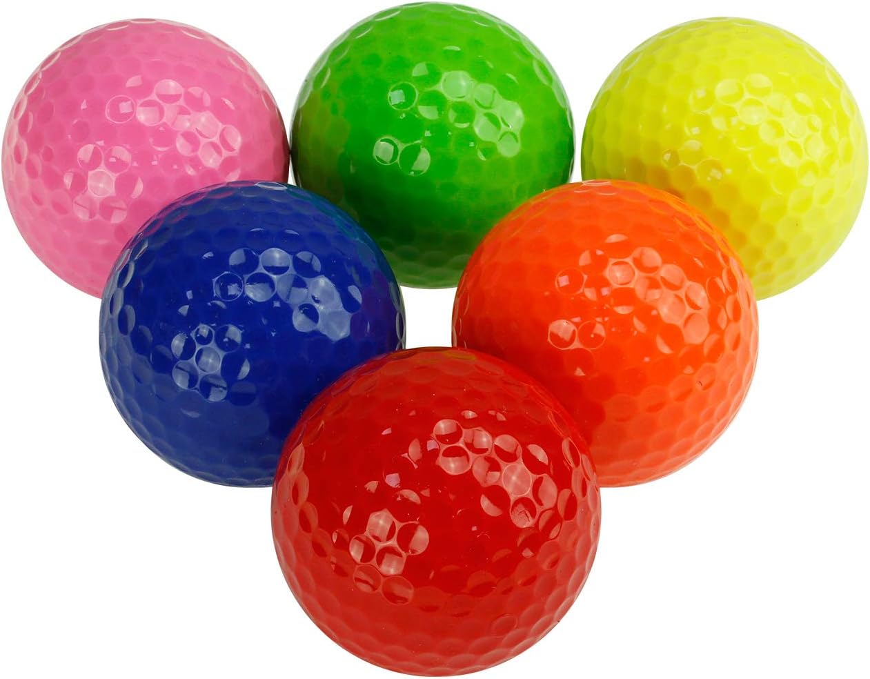 Crestgolf Colored Class Practice Golf Balls Pack of 6