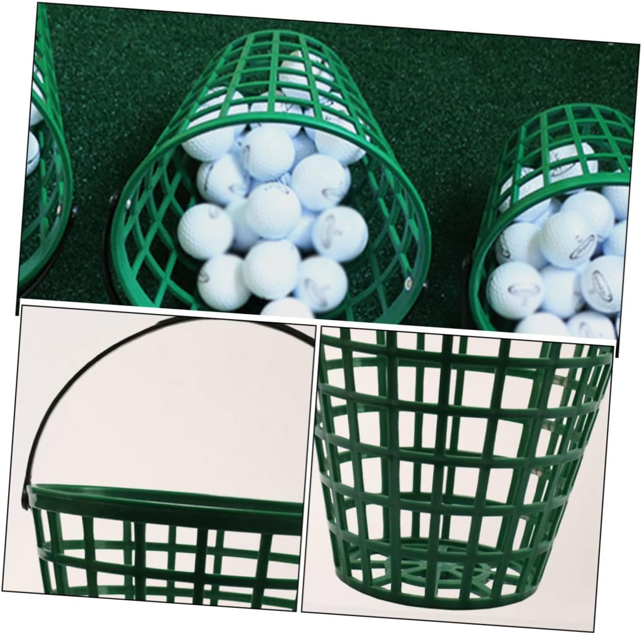 CLISPEED Golf Ball Basket - Portable Plastic Storage with Handle